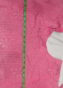 Elegant Pink Chikankari Kurta