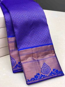 Elegant Royal Blue Silk Saree