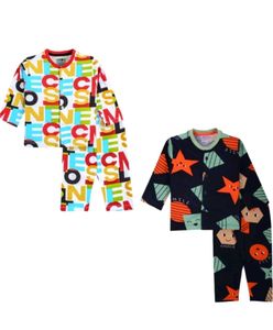 Cute Alphabet Print Pajama Set of 2