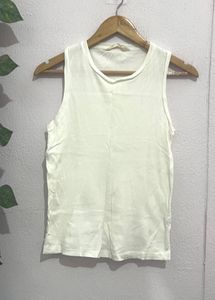 Cream Basic Tank Top