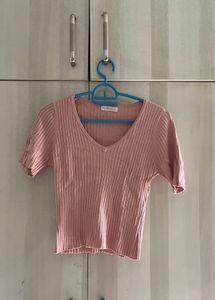 Pink VNeck Top