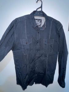 Rare Gem black long-sleeve button-up