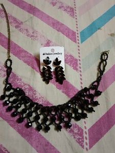 Elegant Black Beaded Choker Necklace