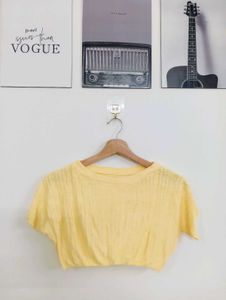 Sunny Yellow Cropped T-Shirt