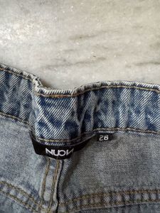 nuon Light Wash Wide Leg Jeans