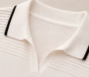 White Knit Polo crop top
