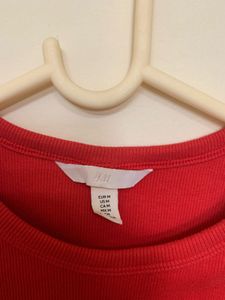 Red Ribbed Crop Tank Top