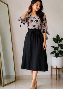 Selvia - Floral Print  fit and flare dress