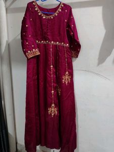 Elegant Embroidered Anarkali Gown