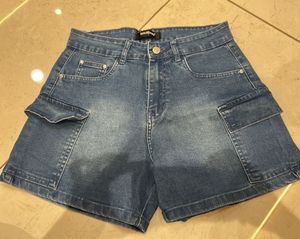 Denim Cargo Shorts