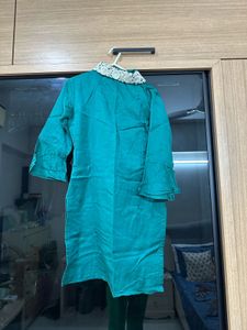 Embroidered Teal  co-ord ser