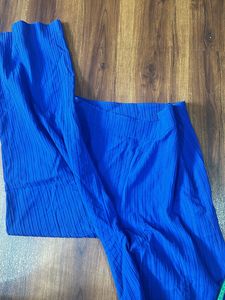 High waist Vero moda xs size blue pant side zip