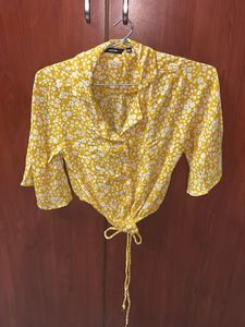 Floral Tie-Front Blouse