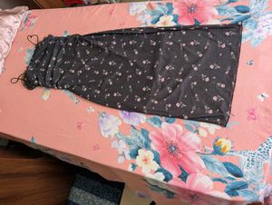Elegant Black Floral Midi Dress 🌺🌸🌷