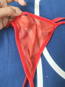 Sheer Red Thong