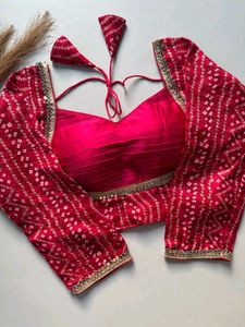Vibrant Pink Bandhani Blouse