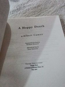 Albert Camus A Happy Death Book