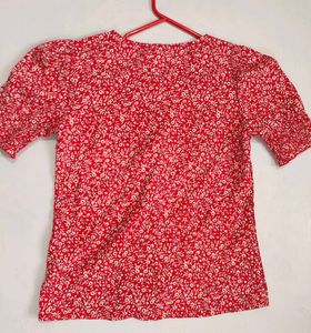 Red Floral Vacay Attire Top 🌺❤️