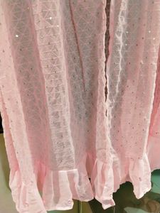 3 Piece Mirror Work Blouse Skirt And Shrug