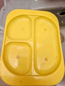 Baby Divided Plates - Yellow &amp; Green