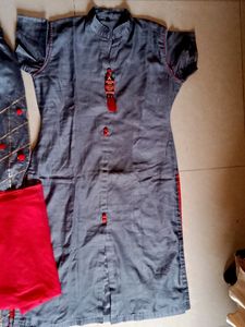Beautiful Grey And Red Plazo Set 😍💓