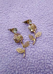 Rose Flower Drop Earrings
