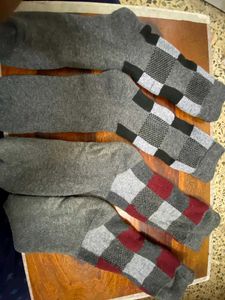 Gray & Blue Patterned Socks - 2 Pairs