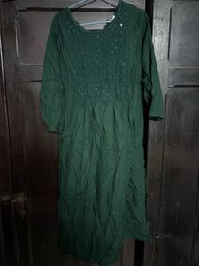 Green Embroidered kurta