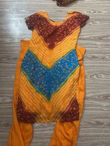 Botique original silk Bandage Orange Patiala Pants