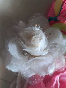 Cute Pink Rose Headband