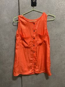 Orange Sleeveless Top