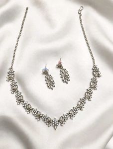Elegant Oxidized Silver Necklace Set