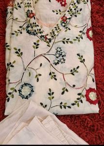20. Embroidered Kaftan kurta with Pants Set