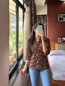 Paisley Print Tunic Top