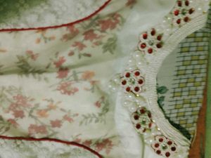 Elegant White Embroidered Anarkali Gown