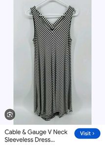 Casual Striped Sleeveless Dress