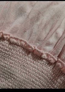 Off-the-Shoulder Smocked Pink Top