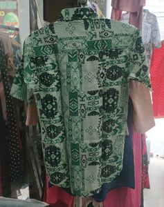 Patterned Green Shirt
