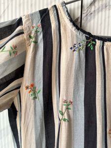 Striped Kurta with Zardozi Twist