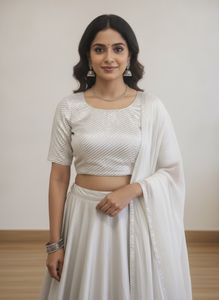 White broked banarsi. Blouse