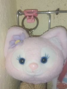 Cute Pink Plush Keychain