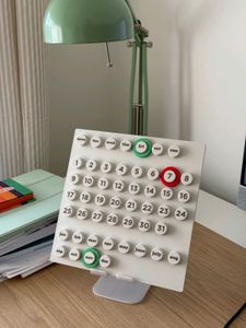 Modern Perpetual Calendar with base 3d printed