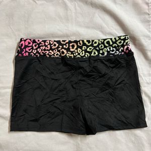 Stylish Black Leopard Print Shorts
