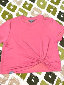 Skechers Pink Knot-Front T-Shirt