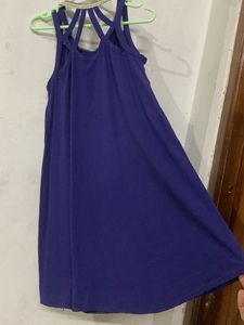 Navy Blue Embellished Tank Dress