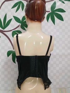 (400)Seductive Red &amp; Black Lace Camisole