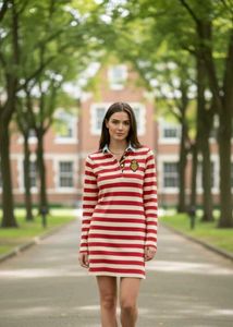 Striped Rugby Polo Dress
