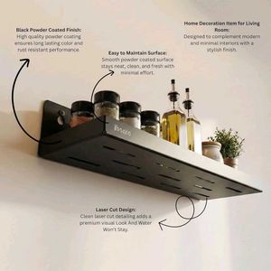 iron Wall Shelf | Laser Cut Metal Mounte