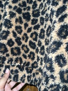 H&amp;M Leopard Print Teddy Sweatshirt