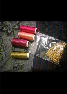 Embroidery Thread &amp; Beads Kit(100)beads